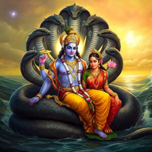 Divine Sri Maha Vishnu and Goddess Lakshmi Devi