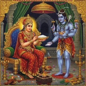 Kashi Annapurna Devi Feeds Shiva