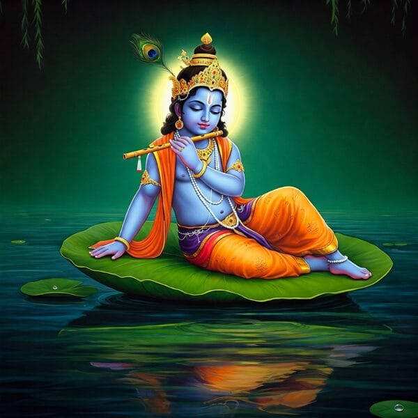 Lord Sri Krishna as Vatapatra Sai