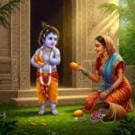 Fruit Seller Women and Little Krishna