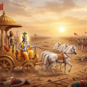Krishna on the Mahabharata Battlefield