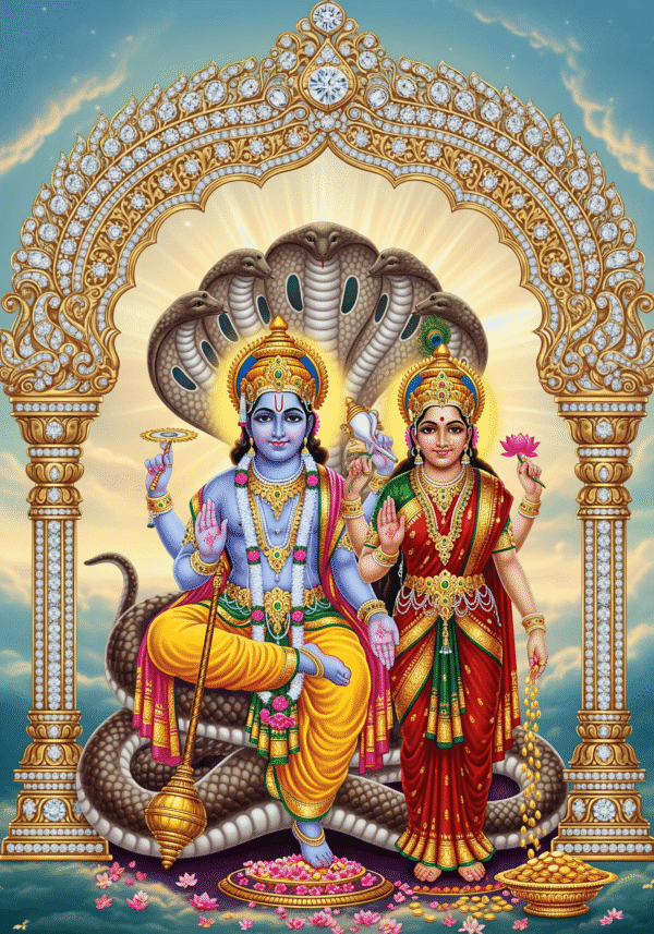 Sri Maha Vishnu and Lakshmi Devi