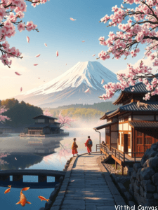 How to Generate Anime-Style Mount Fuji Japanese Village