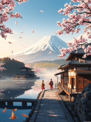 How to Generate Anime-Style Mount Fuji Japanese Village