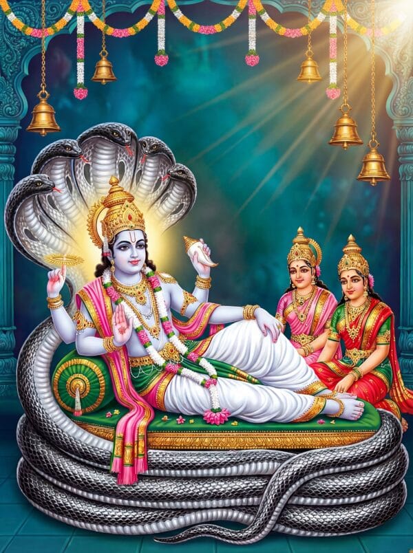 Sri Ranganatha Swamy with Sridevi and Bhudevi